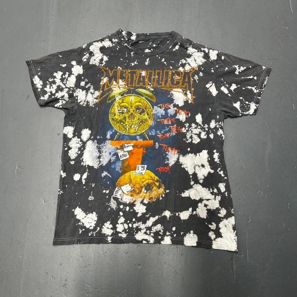 Vintage style Metallica pushead Death is pain tie dye All over print tshirt